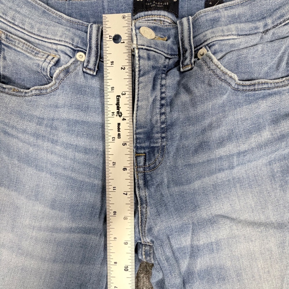Lucky Brand Ava Mid Rise Crop Mini Boot Jeans Light Wash Raw Hem Size 4 27 - Picture 7 of 12